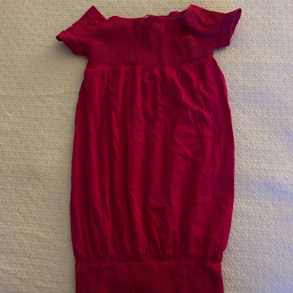 Pink spandex blouse